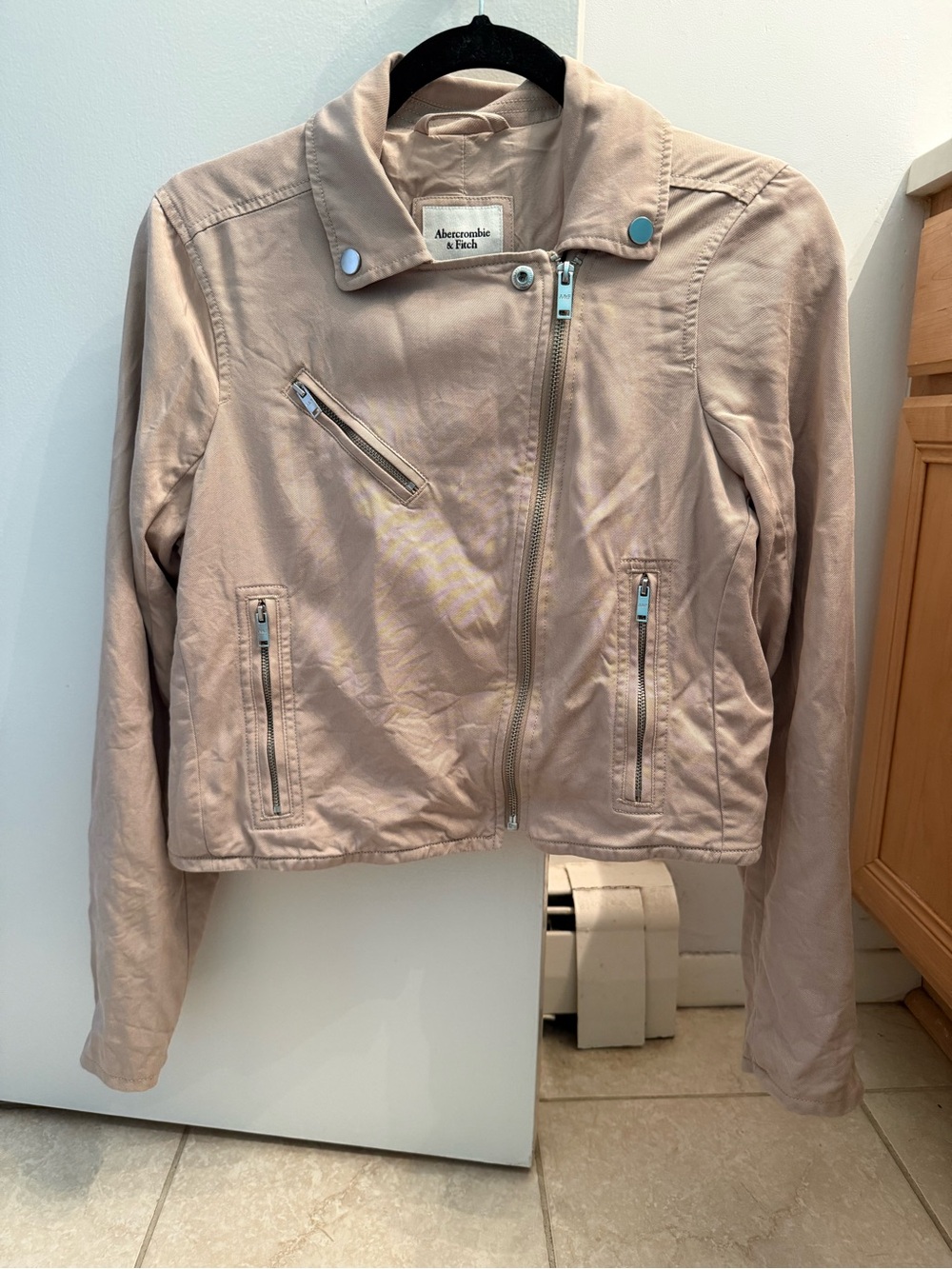 Abercrombie & Fitch vegan leather moto jacket
